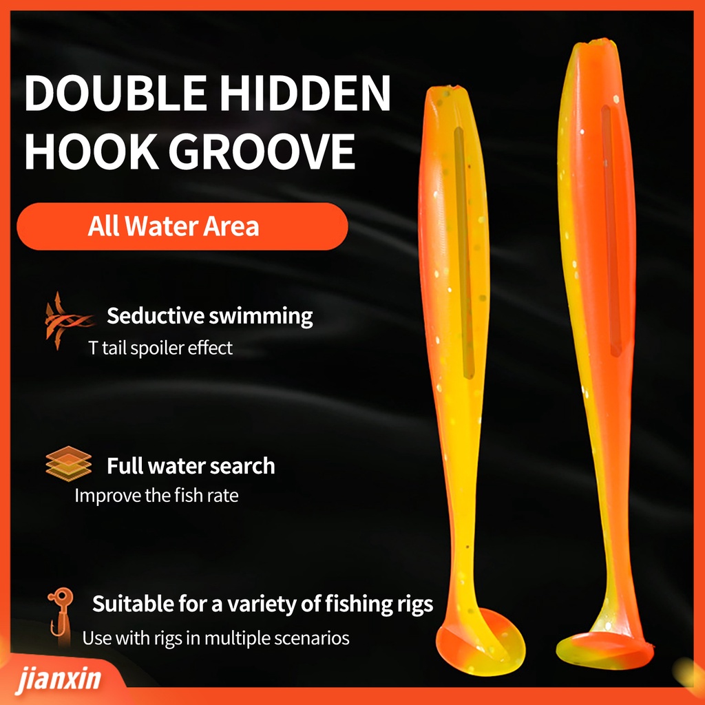 (In Stock) 1set Pemikat Pancing Semua Area Air Realistis Tajam Kait Dapat Digunakan Kembali Simulasi T Ekor Memikat Memancing Aksesoris Penggunaan Sehari-Hari