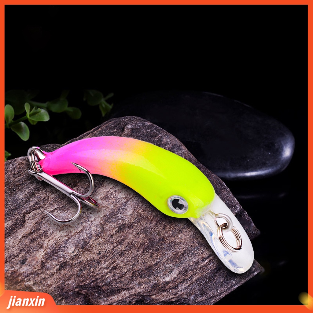 (In Stock) 1.5g /4.1cm Umpan Mino Tenggelam 3D Mata Tajam Treble Hook Buatan Bertengger Memancing Umpan Umpan Untuk Pecinta Memancing