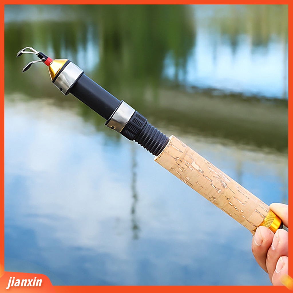 (In Stock) 60cm Es Pancing Ultra Pendek Teleskopik 2bagian Sensitivitas Tinggi Pegangan Nyaman Memancing Portabel Profesional Musim Dingin Udang Es Memancing Pod Untuk Outdoor