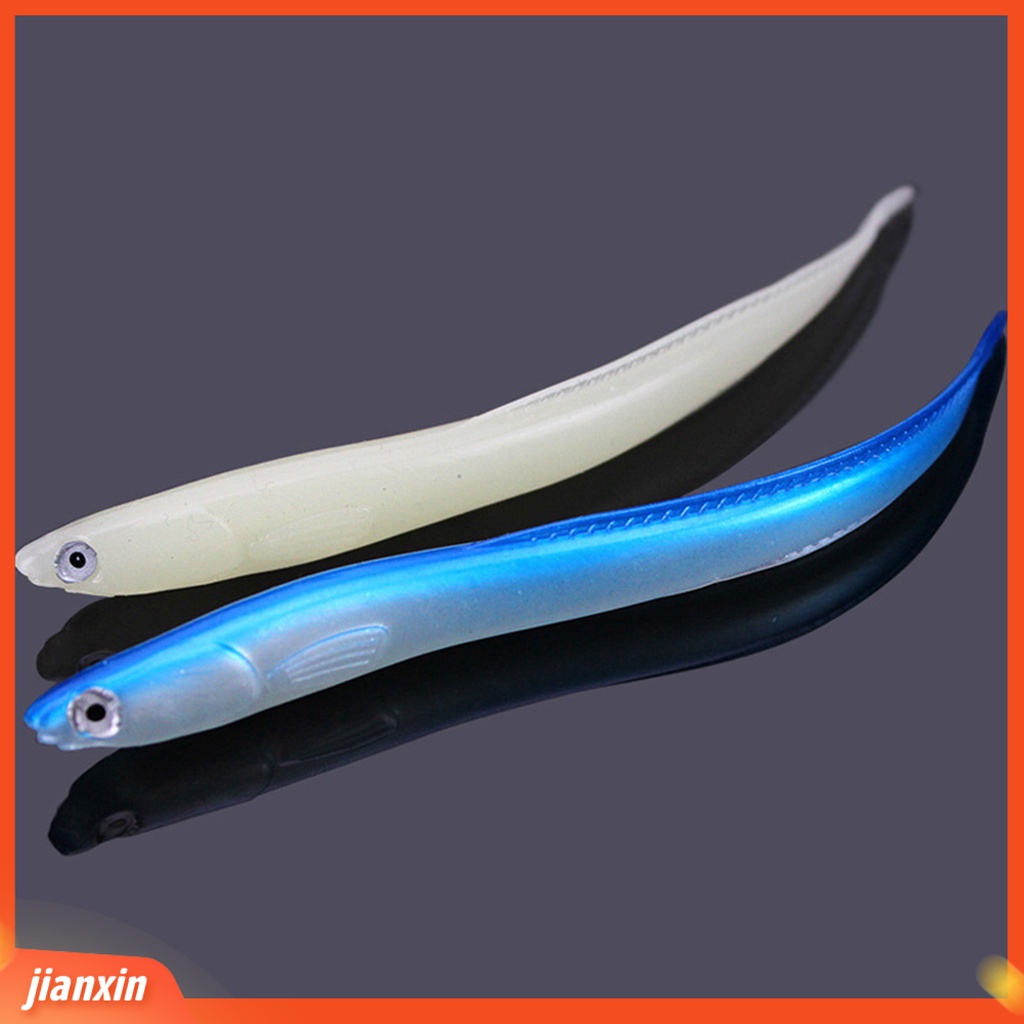 (In Stock) 5Pcs 14cm /6.3g Umpan Pancing Stereo Tubuh Lembut Ketangguhan Yang Baik Umpan Belut Bercahaya Aksesori Memancing