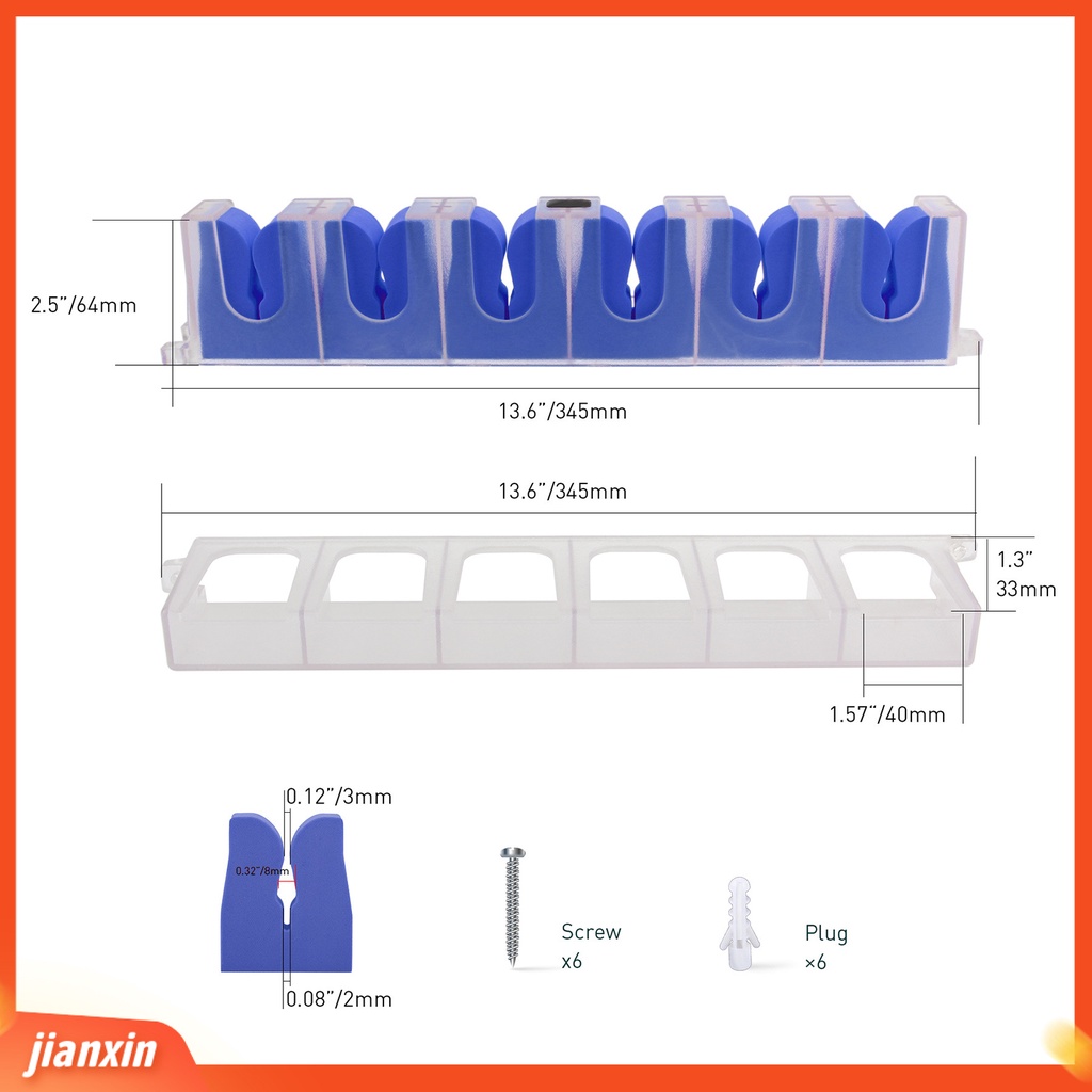 (In Stock) Holder Joran Pancing Bahan Plastik Tempel Dinding Desain Pengunci Salib Kokoh Display Holder Batang Untuk Rumah