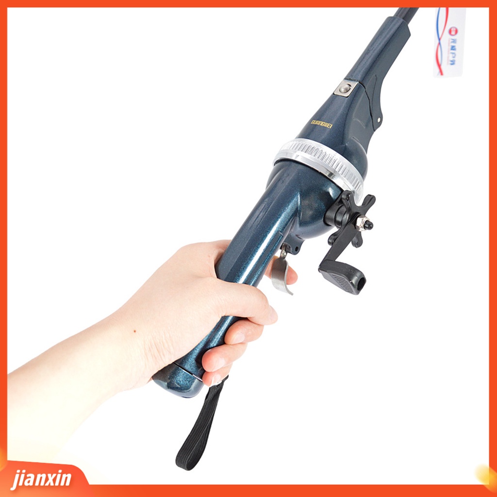 (In Stock) 1set Reel Pancing Terintegrasi Memanjangkan Pegangan Ringan Ketangguhan Yang Baik Joran Laut Teleskopik Untuk Angling