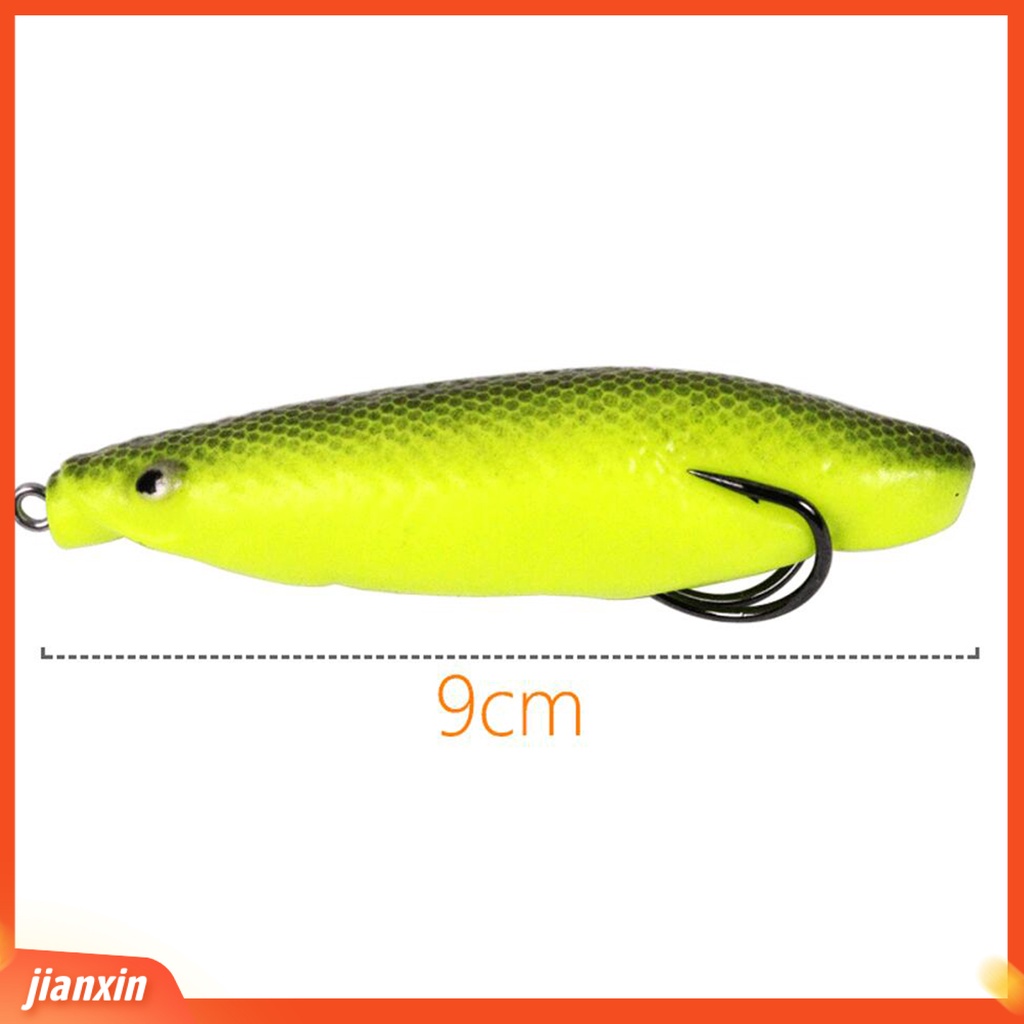 (In Stock) 9cm Pemikat Pancing Penampilan Realistis Kait Ganda 3D Mata Panjang Simulasi Kodok Topwater Umpan Buatan Peralatan Memancing