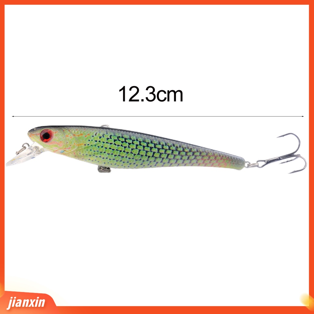 (In Stock) 12.3cm /17.5g Umpan Pancing 3D Fisheyes Kait Tajam Air Asin Air Tawar Ikan Kecil Umpan Keras Memancing Luar Ruangan