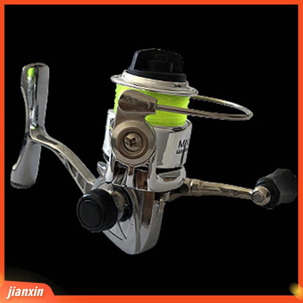 (In Stock) Gulungan Pancing Mini Kekuatan Tinggi Lempar Stabilitas Anti-bombing Angling Metal 100type Spinning Reel Dengan Garis Memancing Luar Ruangan