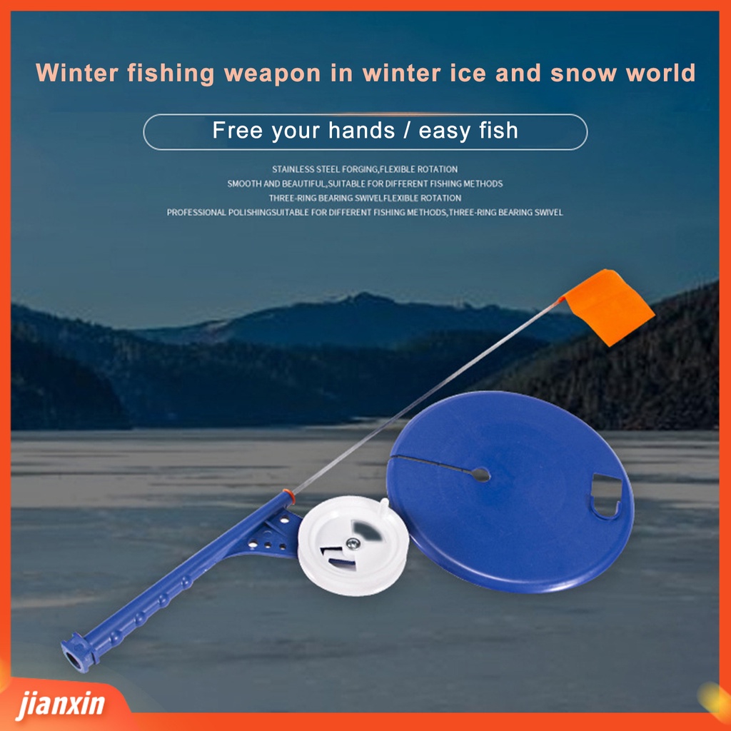 (In Stock) Bendera Pancing Es Solid Tahan Dingin Biru Outdoor Musim Dingin Sungai Mengambang Bendera Joran Pancing Untuk Angling