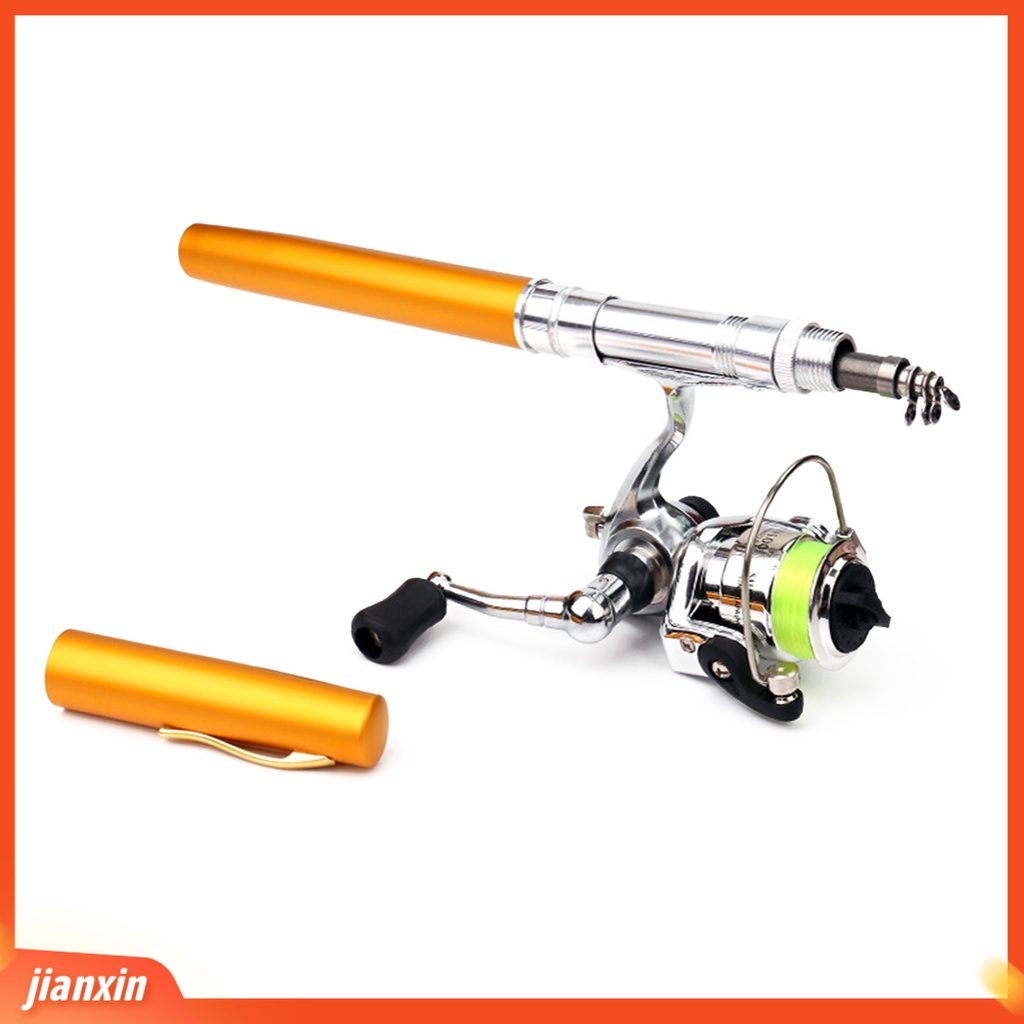 (In Stock) 1.4M Pocket Collapsible Outdoor Fishing Rod Tiang Bentuk Pulpen Mini Dengan Roda Gulungan