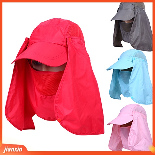 (In Stock) Camping Hiking Memancing Outdoor Pinggiran Lebar Besar Penutup Leher Muka Flap Sun Hat Cap