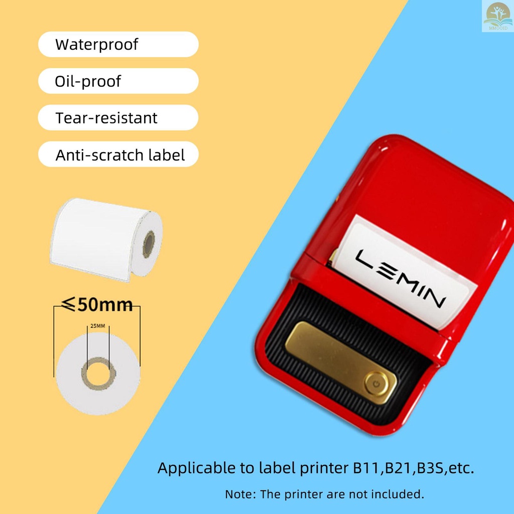 In Stock Label Thermal Tahan Air Stiker Label Perekat Diri 2.0x1.2 Inch Label Pengiriman Untuk Botol Printer Perlengkapan Kantor Toko Pakaian Kompatibel Dengan Printer B11/B21 /B3S