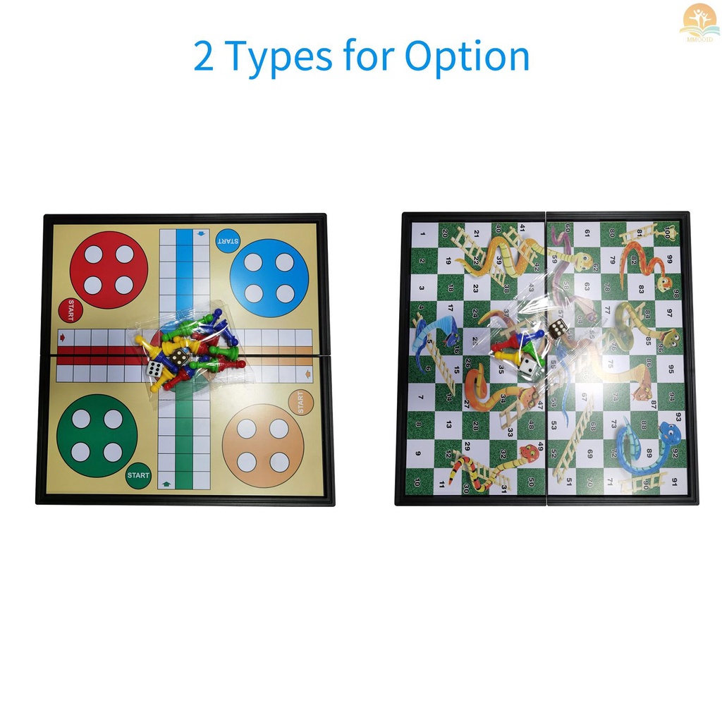 In Stock Permainan Papan Ludo Magnetik Portabel Klasik Ular Tangga Lipat Permainan Catur Hiburan Edukasi Hadiah Untuk Anak Siswa Dewasa Keluarga Rumah Sekolah Travel