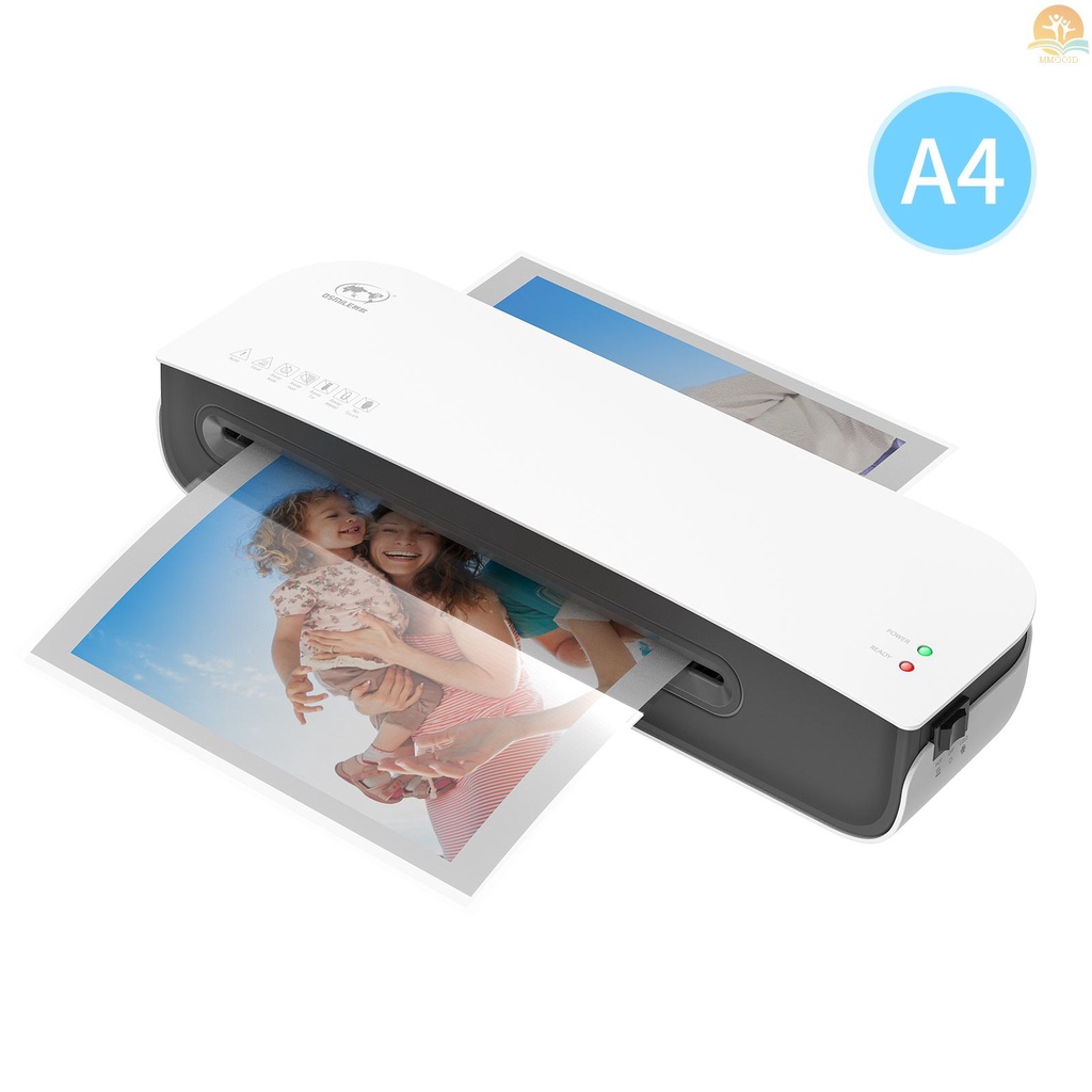 In Stock OSMILE SL289 Set Mesin Laminator Desktop Ukuran A4 Laminasi Panas Dan Dingin 2sistem Rol 9inci Lebar Max Suitabe Untuk A4/A5/A6 Kantong Laminating Untuk Rumah Kantor Schoo