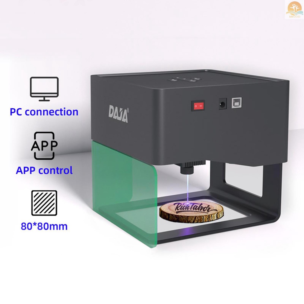 In Stock DAJA DJ6 Laser Engraver DIY Marking Portable Engraving Machine for DIY Handcraft Logo Mark Printer 80x80mm Carving Area Support Wireless  Connection Wood Ceramics Kr