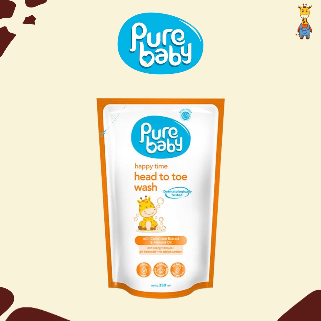 Pure Baby Happy Head To Toe Wash Refill 350ml