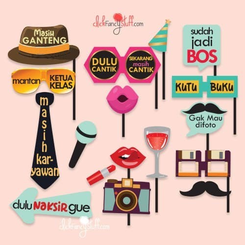 photobooth props reuni properti aksesoris foto perpisahan sekolah