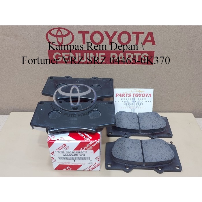 Kampas Rem Depan Fortuner VRZ SRZ 04465-0K370 Original