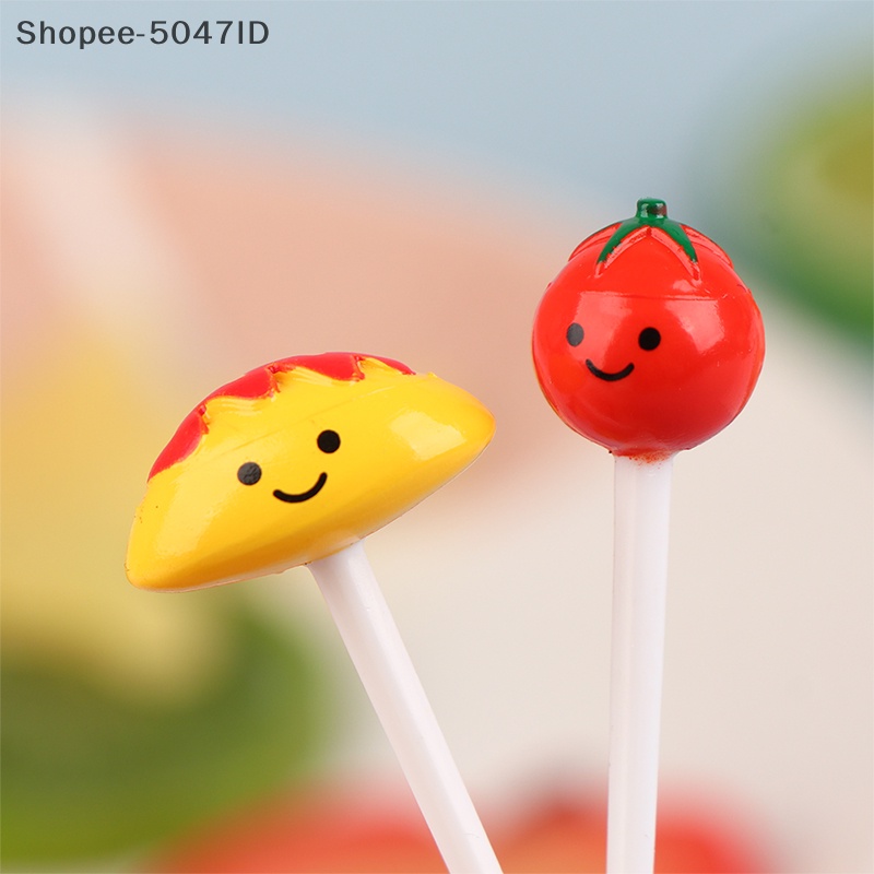 #Alat Dapur #6/8Pcs Garpu Buah Mini Cola Fries Snack Dessert Kue Dekorasi Hewan Food Picks #