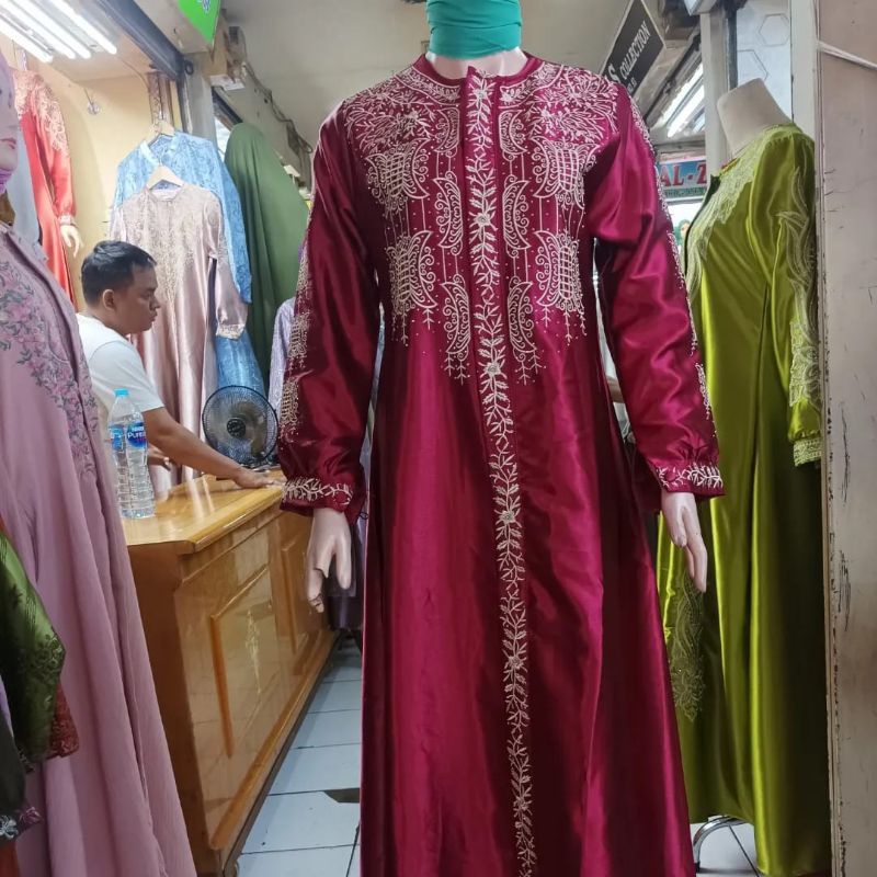 GAMIS cristal bordir pintu aceh || GAMIS CRISTAL mix full bordir pintu aceh || GAMIS MAXMARA CRISTAL