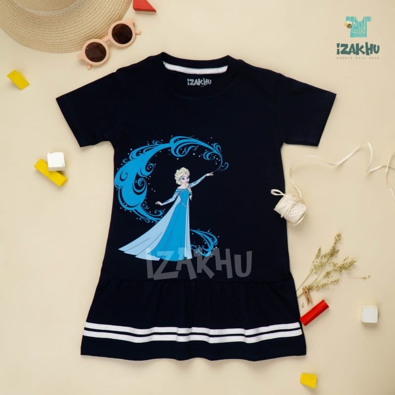 Daily Dress ruffle Disney Anak perempuan rempel lucu izakhu