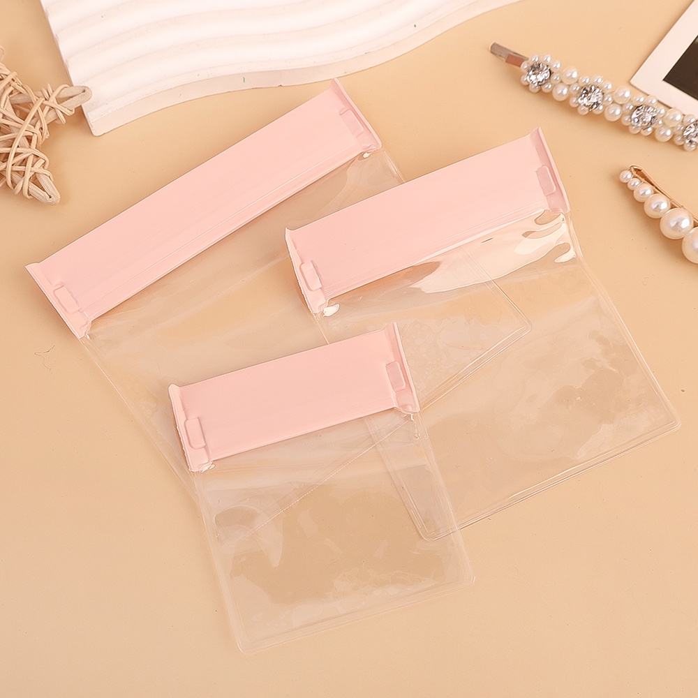 Tahan Air Reusable Anti Oksidasi Mini Sealing Bag Self Seal Pink Transparan Tas Penyimpanan Kemasan Tas Tahan Debu Tas Perhiasan Untuk Cincin, Kalung, Anting Mode Portabel