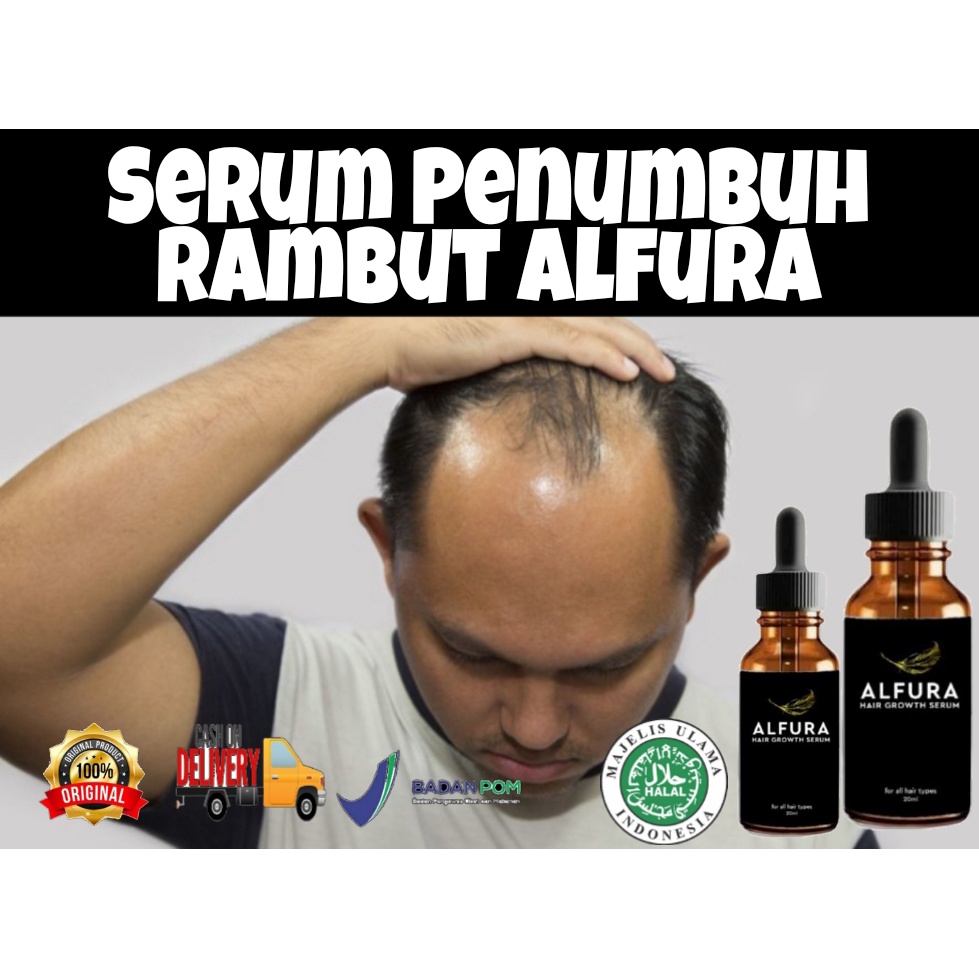 Serum Penumbuh Rambut ALFURA Secara Cepat / Obat Penumbuh Rambut Botak Super Cepat BPOM / Penyubur R
