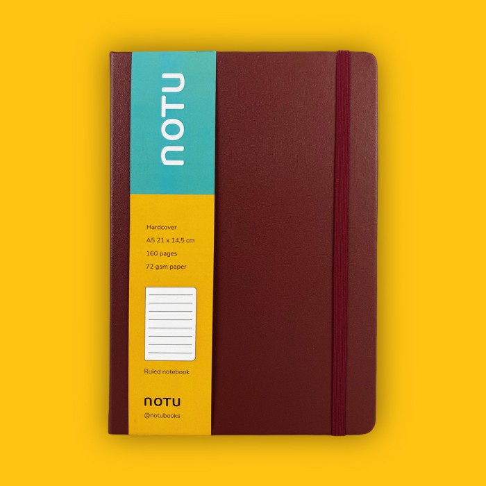 

✨BISA COD✨ -Notebook A5 Hardcover - Maroon - Buku Agenda / Planner / Journal - Plain
