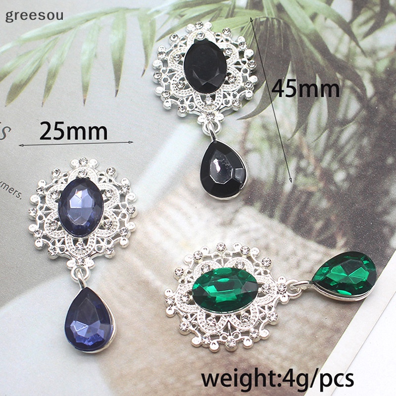 Greesou Shining Brooch 45*25mm Kristal Aksesoris Fashion Cantik Undangan Pernikahan ID