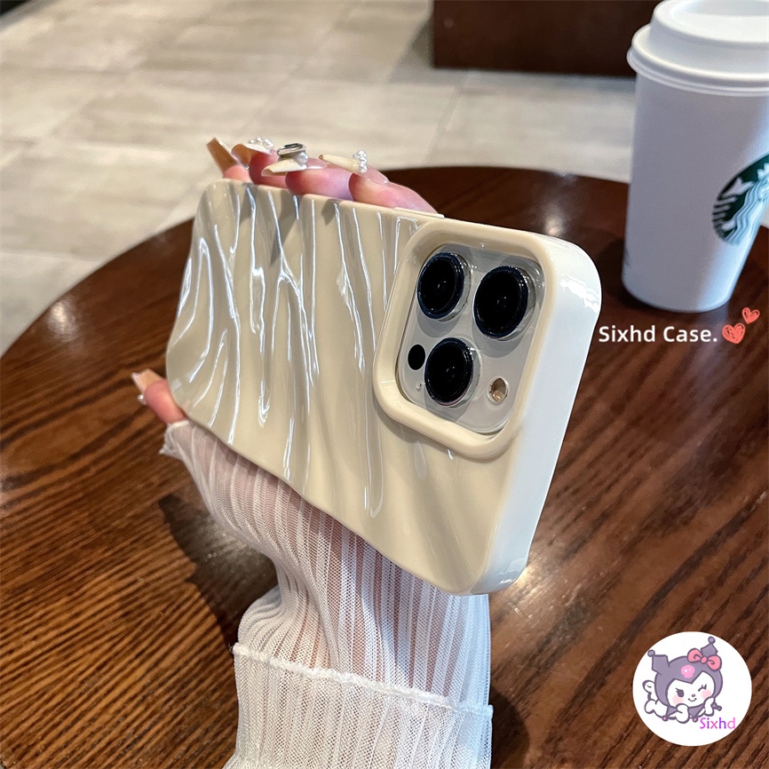 IPHONE Kompatibel Untuk Iphone14 13 12 11 Pro Max SE 2020x Xr Xs Max8 7 Plus Ins Sederhana Riak Air Dilapisi Ponsel Case Silikon Lembut Penutup Perlindungan Shock