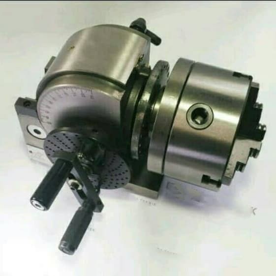 DIVIDING HEAD 125MM / KEPALA PEMBAGI MILLING / 4 AXIS SPINDEL - BUBUT penjepit milling