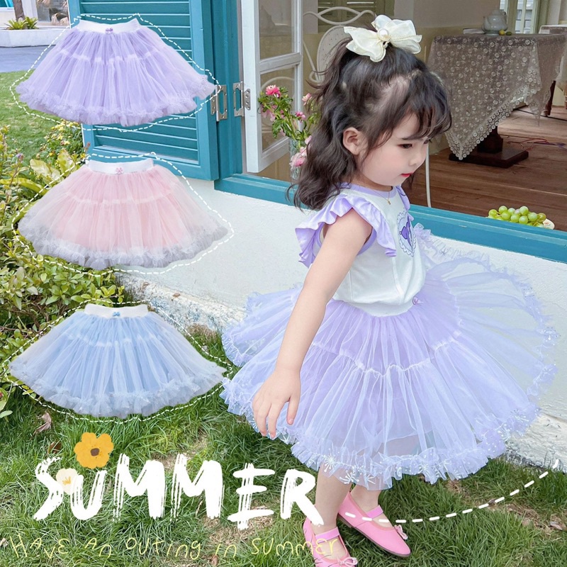 Flare Tutu Skirt | Rok Tutu Anak Perempuan | Rok Anak