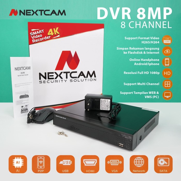 dvr 8channel 8mp nextcam dvr 8mp dvr 8k