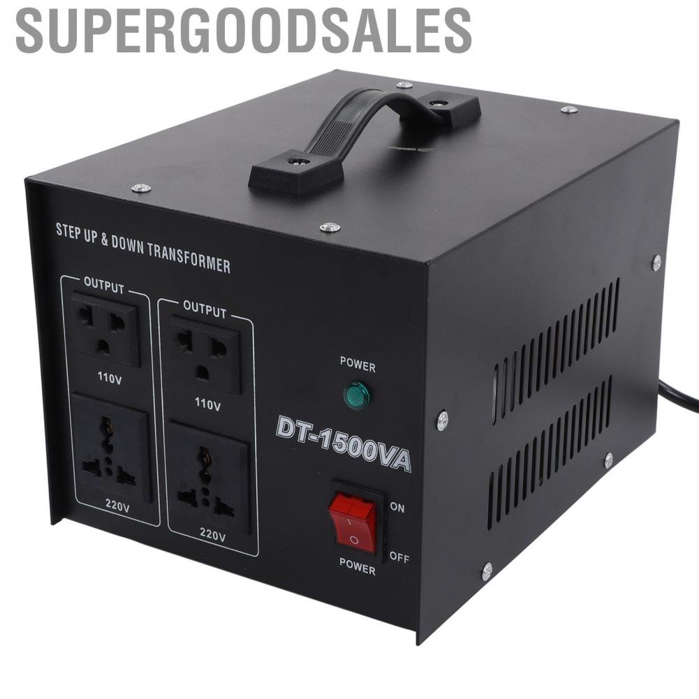 Supergoodsales Power Transformer  1500W Heavy Duty Voltage Converter Protection Function for Households