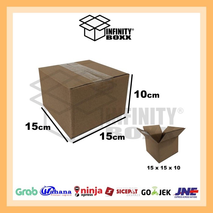 

kardus box packaging packing 15x15x10 cm SHEET POLOS