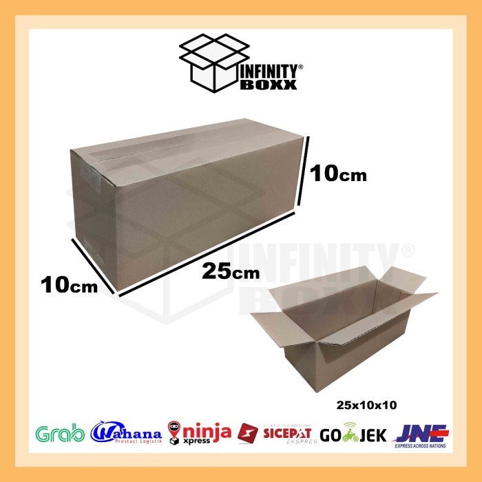 

kardus BOX packaging packing 25x10x10 cm SHEET POLOS