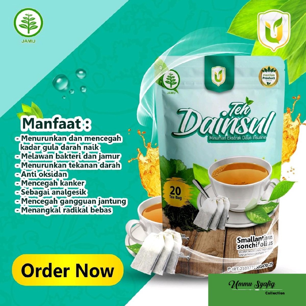 

Teh Celup Dainsul Ekstrak Daun Insuline Usybah 20 bags Atasi Diabetes - REMPAH TEH BERKUALITAS