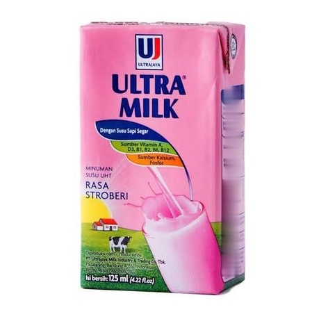 

SUSU UHT Susu ultra 125ml strawberry stroberi 125 ml