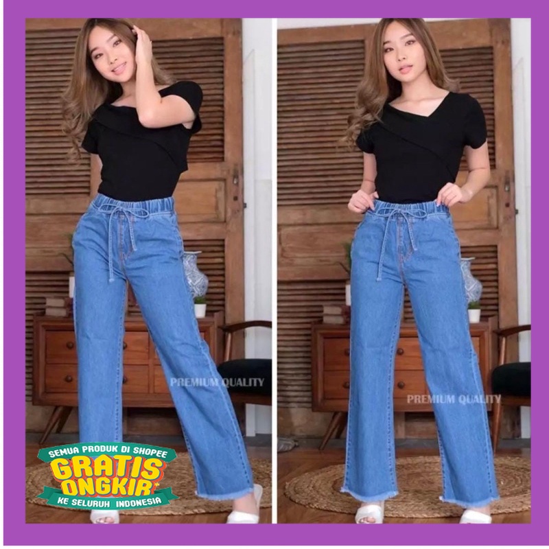 CELANA KULOT TRENDY KEKINIAN /Promo celana jeans wanita dewasa model terbaru 2022 / celana kulot wan