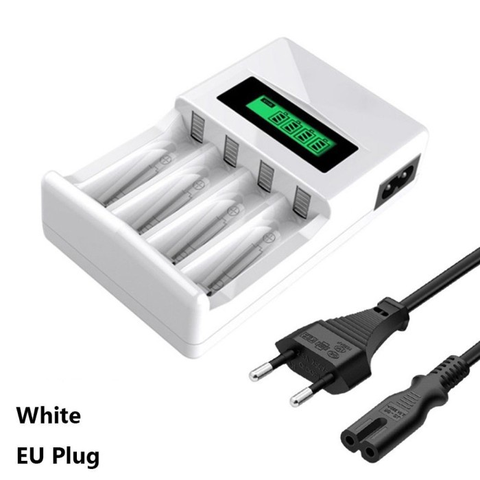 Charger Super Quick Cas Baterai Batre 4 Slot LCD Display AA AAA LBX