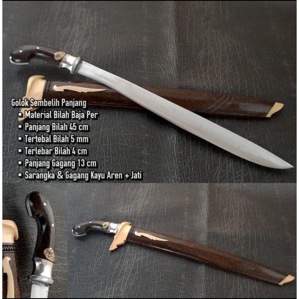 golok sembelih dural panjang GOLOK PEMOTONG