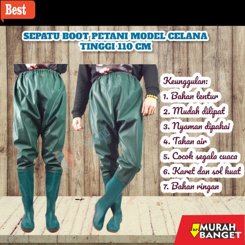 Boot pria terbaru- Sepatu Boots Boot But Karet Pria Wanita Dewasa Sawah Petani Panjang Model Celana 