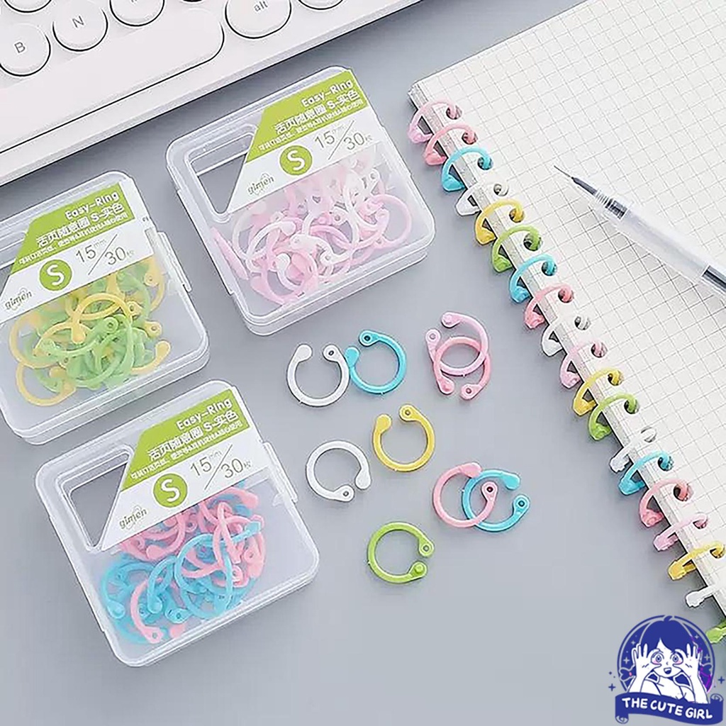 

Ring Binder Loose Leaf Bahan Plastik Tanpa Melubangi Buku/Set Ring Binder Loose Leaf Warna warni Bahan Plastik Tanpa Melubangi - Stazionario