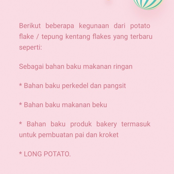 

Tepung kentang/Potato Fake Kemasan 1 kg