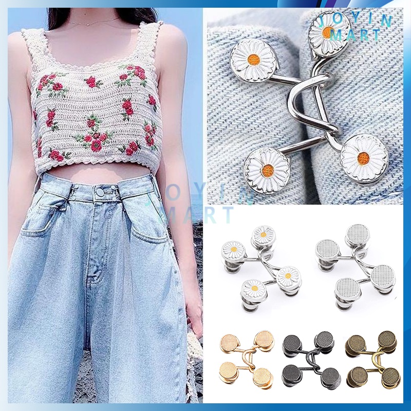 Kancing Jeans Kait / Kancing Jeans Adjustable / Set Kancing Pengecil Jeans / Kancing Jeans Logam