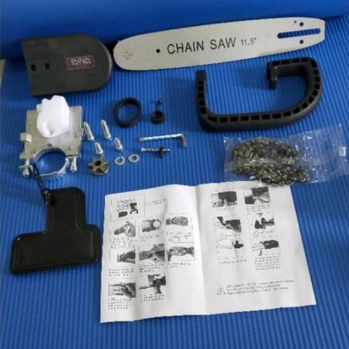 *BESTSELLER* COD - Adapter Mini Chainsaw Gerinda Gergaji Potong Kayu / Mini Chain Saw 12" - CS 11,5"