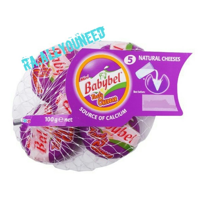 

KEJU BULAT MINI BEL CHEESE BABYBEL CHEEDAR - 5 PORTION (5X22 GR) 110GR