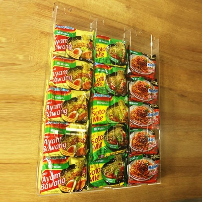 

Rak mie instan/Akrilik tempat indomie