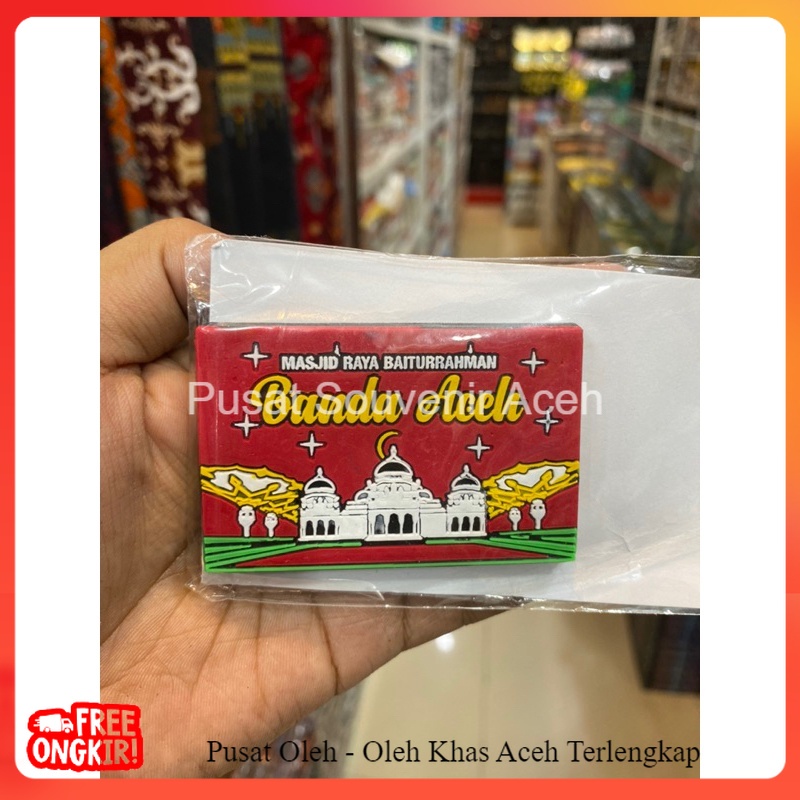 tempelan kulkas motif aceh | magnet kulkas karet khas aceh
