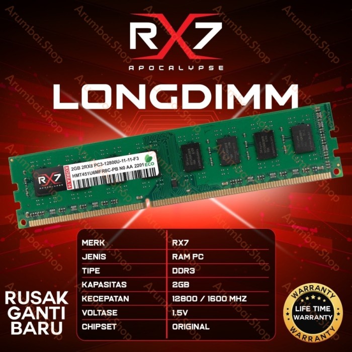 RAM DDR3 RX7 LongDimm 4Gb