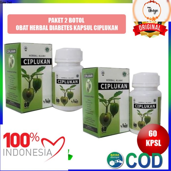 

PAKET 2 BOTOL - obat diabet Herbal Ekstrak Kapsul Ciplukan Inayah