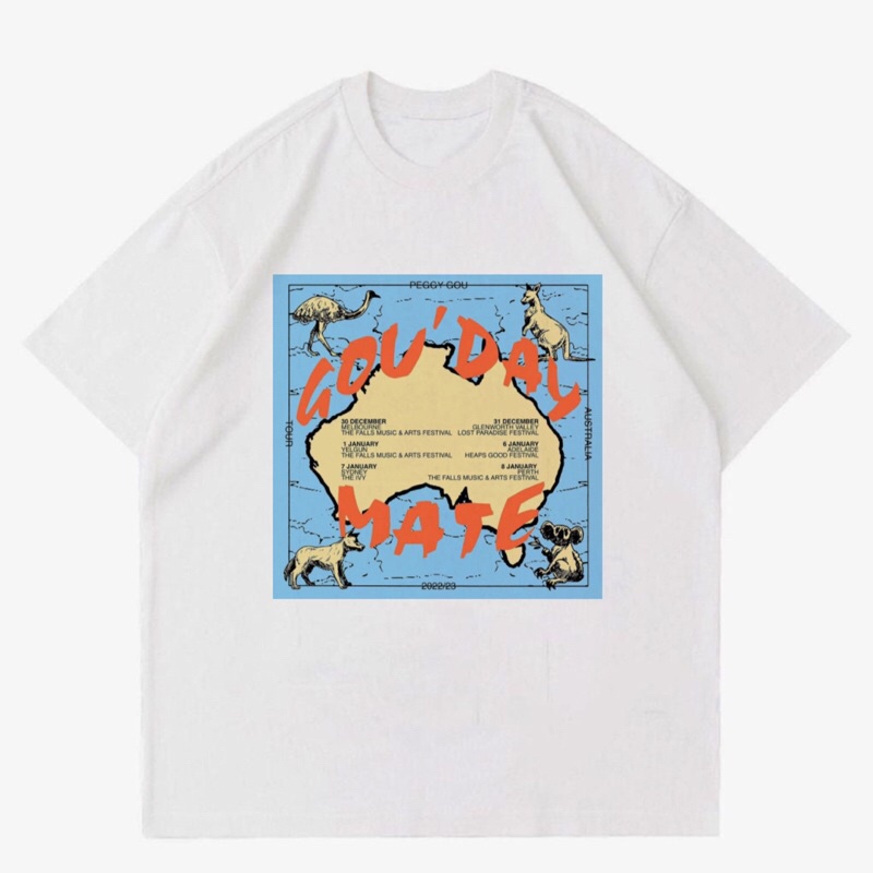 KAOS BAJU PEGGY GOU - GOU ‘DAY MATE | T-SHIRT MUSIC PEGGY GOU DAY MATE VINTAGE | BAJU MUSIK PEGGY GO