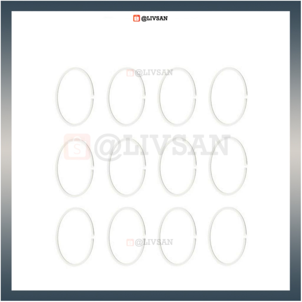 HASSJON 12pcs Ring Tirai kaitan pengait curtain kamar mandi isi 12 pcs Minimalis Mewah Elegant Elega